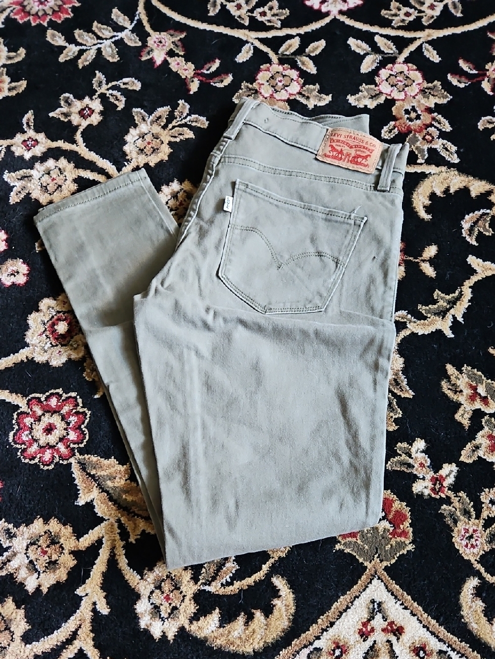 Levi's Olive Green Straight-Leg Jeans